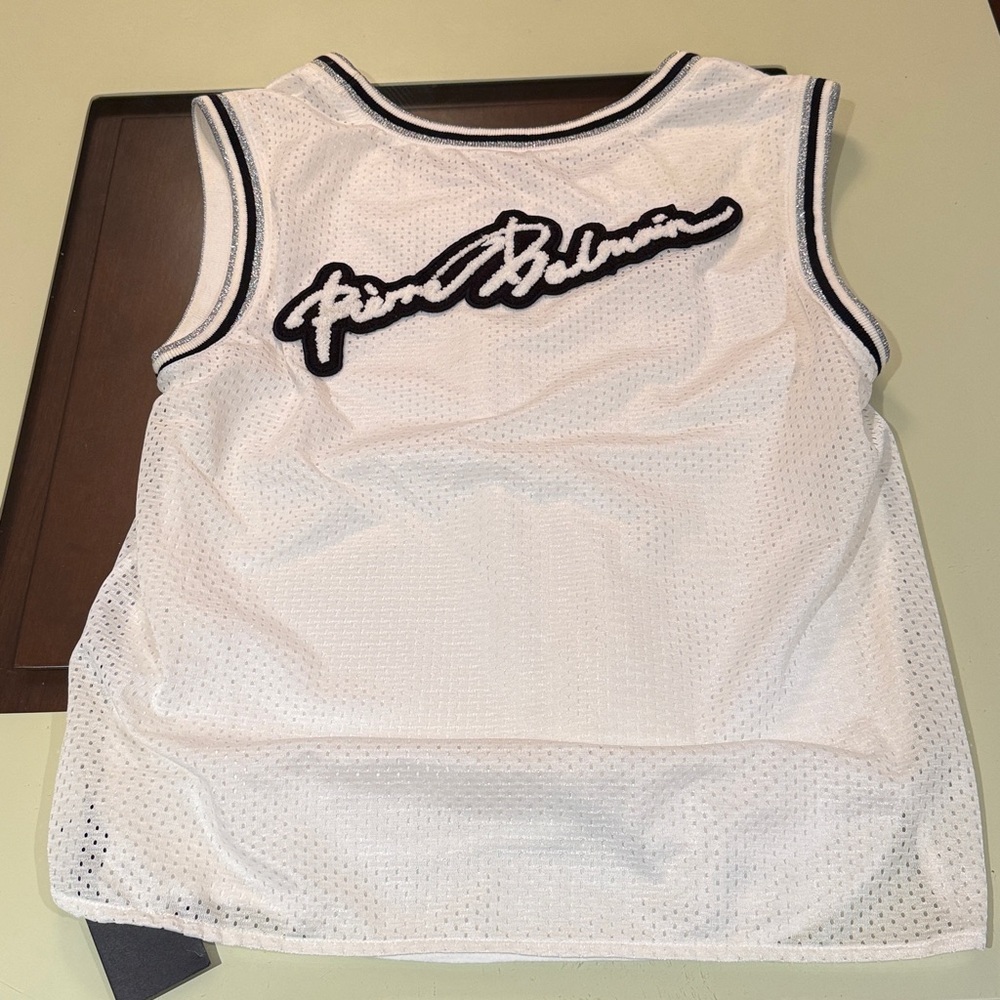 Pierre Balmain ribbed mesh top EU 40 US M/L New